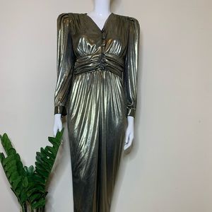 Vintage Gold Metallic Jumpsuit